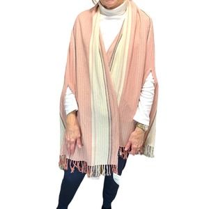 Madewell Pink and Cream Striped Wrap